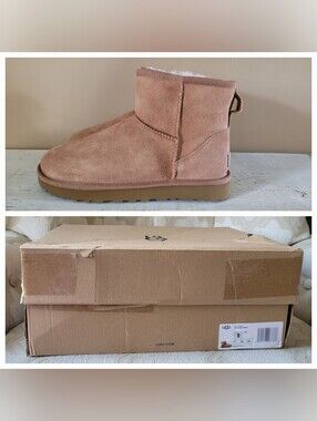 UGG CLASSIC MINI BOOTS CHESTNUT NEW IN BOX WOMEN'S 9